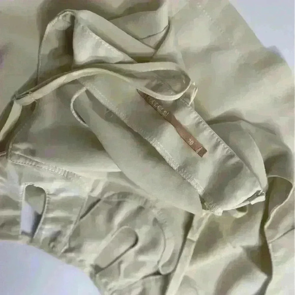 Cooper St Cream Zip Up Elegant Top Size 10 - Picture 5 of 5
